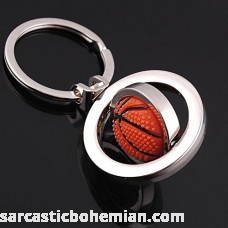 Goodscene Gift Keyring for Couple Sports Metal Keyring Purse Hand Bag Car Pendant Silver Keychain Gift Rotate Basketball B07GSW218J